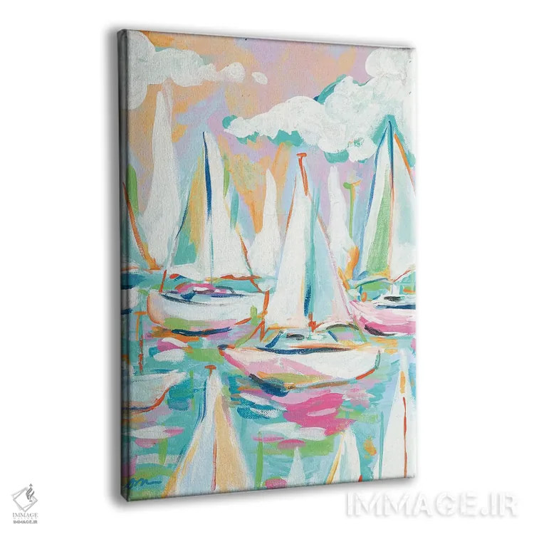 تابلو دکوراتیو دریا و قایق بادبانی اثر جسیکا مینگو - نمای پرسپکتیو محصول