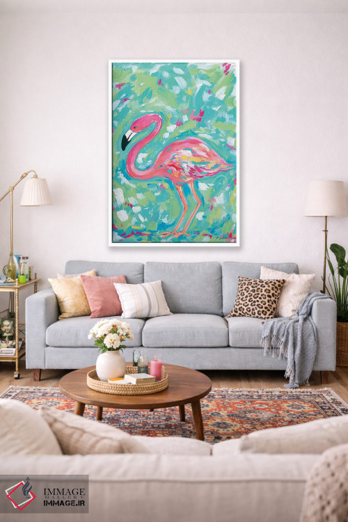 تابلو دکوراتیو فلامینگو تابستانی اثر جسیکا مینگو - D1W