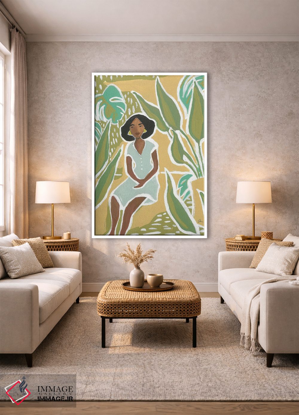 تابلو دکوراتیو آفتاب گرم اثر جسیکا مینگو - D1W