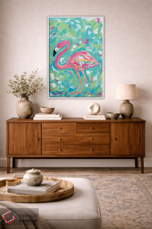 تابلو دکوراتیو فلامینگو تابستانی اثر جسیکا مینگو - D2W