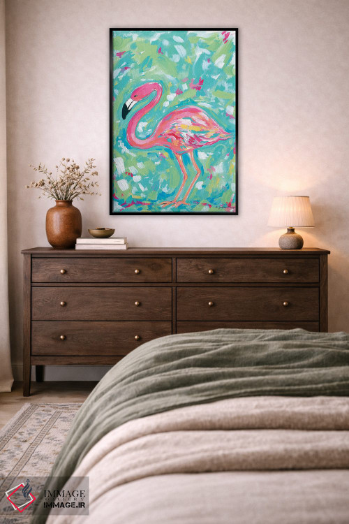 تابلو دکوراتیو فلامینگو تابستانی اثر جسیکا مینگو - D4B
