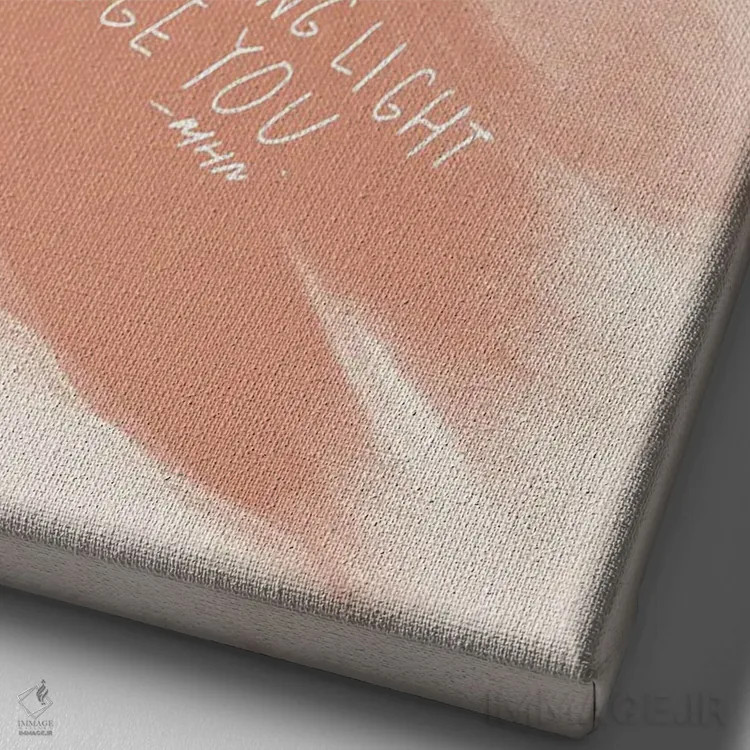 تابلو مینیمال بیا و نو شو اثر مورگان هارپر نیکولز - نمای نزدیک بافت بوم