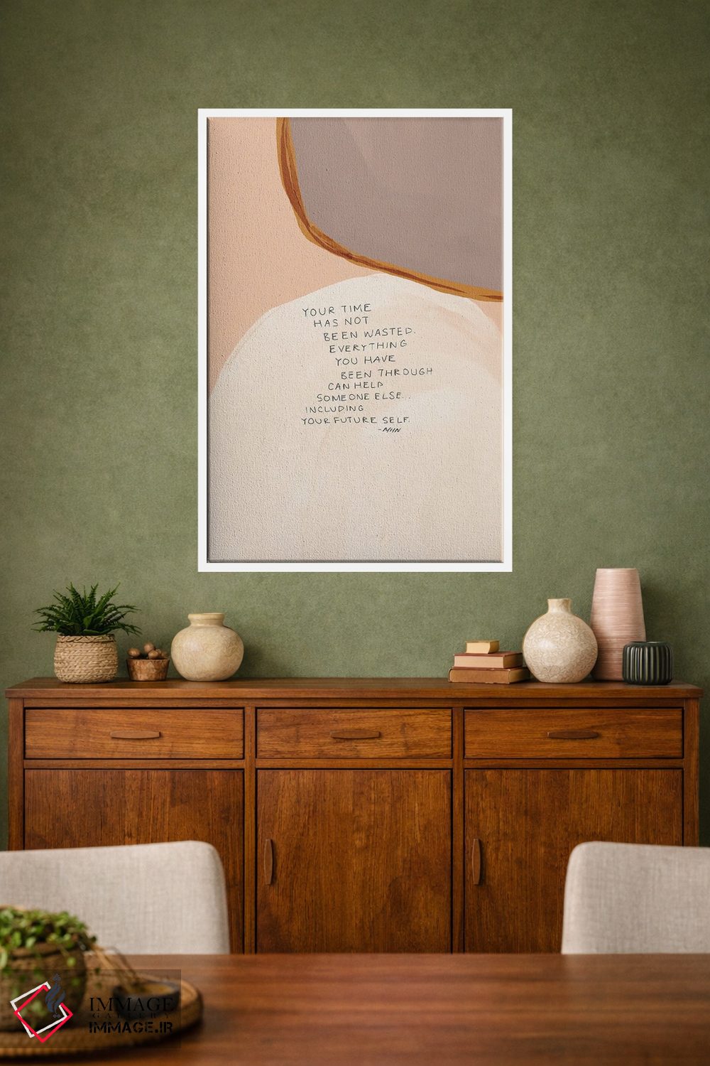 تابلو مدرن وقتت هدر نرفته است اثر مورگان هارپر نیکولز - D1W