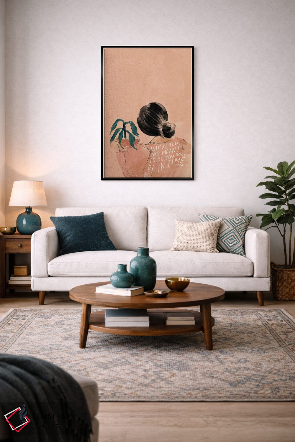 تابلو مدرن جایی که قرار است باشی، در زمان خود خواهی بود اثر مورگان هارپر نیکولز - D3B