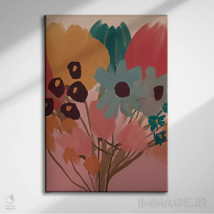 تابلو مدرن دسته گل اثر مورگان هارپر نیکولز - نمای روبهرو روی دیوار