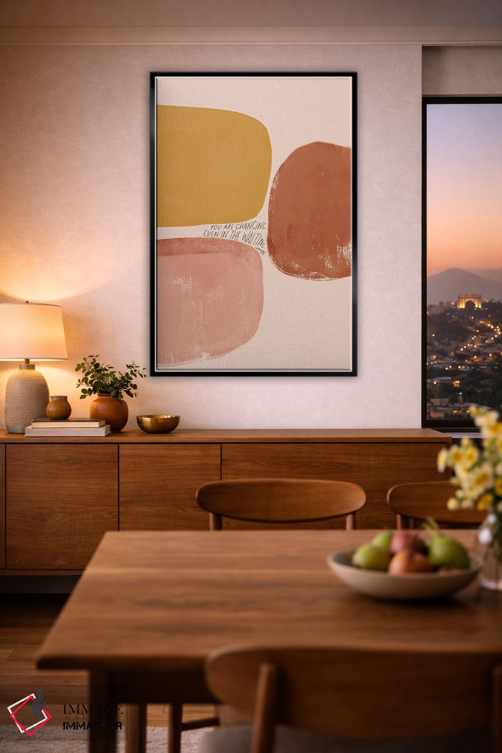 تابلو مدرن حتی در انتظار بودن هم تغییر می کنی اثر مورگان هارپر نیکولز - D2B