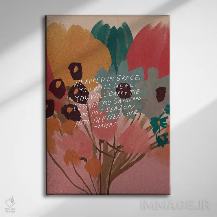 تابلو مدرن دسته گل اثر مورگان هارپر نیکولز - نمای روبهرو روی دیوار