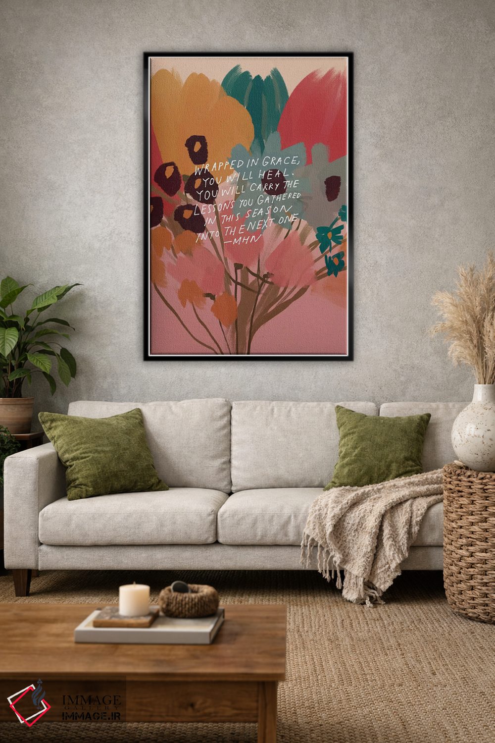 تابلو مدرن دسته گل اثر مورگان هارپر نیکولز - D2B