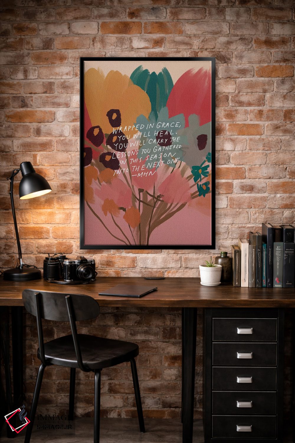 تابلو مدرن دسته گل اثر مورگان هارپر نیکولز - D5B