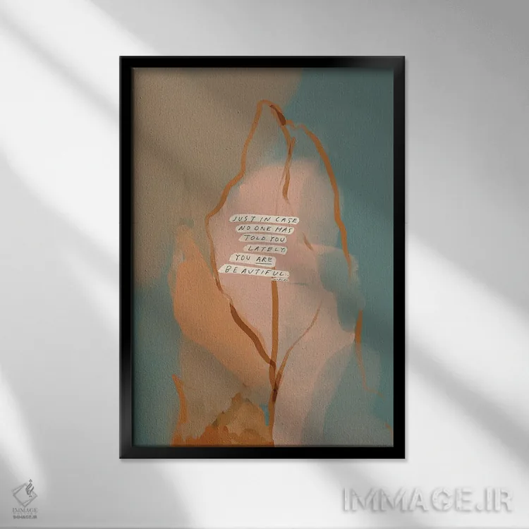 تابلو انتزاعی فقط اگر کسی بهت نگفته باشد اثر مورگان هارپر نیکولز - نمای قابدار مشکی