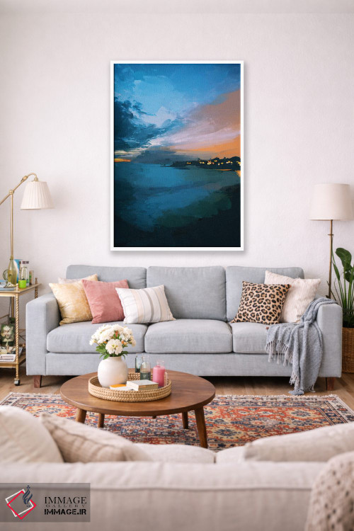 تابلو انتزاعی غروب لاگونا اثر مورگان هارپر نیکولز - D1W