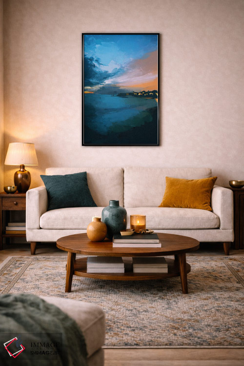 تابلو انتزاعی غروب لاگونا اثر مورگان هارپر نیکولز - D4B