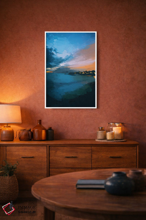 تابلو انتزاعی غروب لاگونا اثر مورگان هارپر نیکولز - D2W