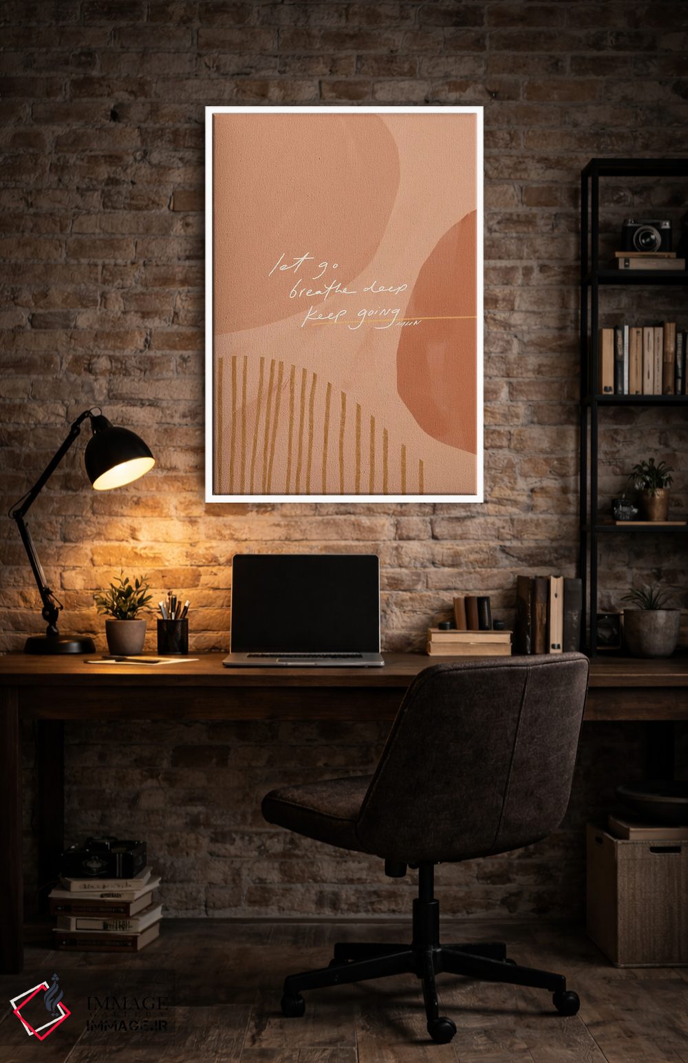 تابلو مینیمال رها کن، عمیق نفس بکش، ادامه بده اثر مورگان هارپر نیکولز - D3W