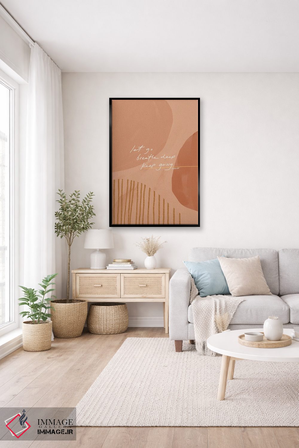تابلو مینیمال رها کن، عمیق نفس بکش، ادامه بده اثر مورگان هارپر نیکولز - D4B