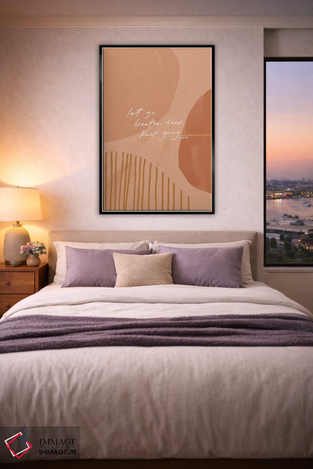 تابلو مینیمال رها کن، عمیق نفس بکش، ادامه بده اثر مورگان هارپر نیکولز - D5B