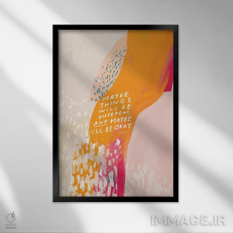 تابلو انتزاعی شاید اوضاع فرق کند اثر مورگان هارپر نیکولز - نمای قابدار مشکی