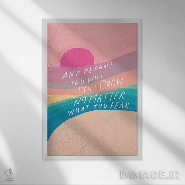 تابلو انتزاعی شاید هنوز رشد کنی اثر مورگان هارپر نیکولز - نمای قابدار سفید