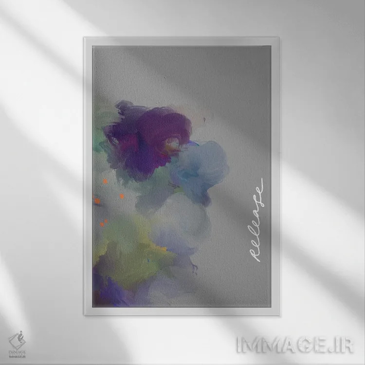 تابلو مینیمال رهاسازی اثر مورگان هارپر نیکولز - نمای قابدار سفید