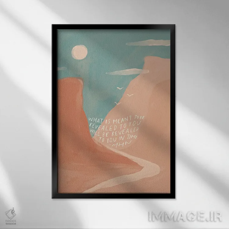 تابلو انتزاعی در زمان برای تو آشکار شده اثر مورگان هارپر نیکولز - نمای قابدار مشکی