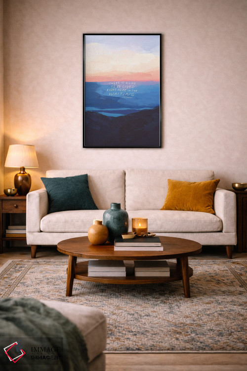 تابلو انتزاعی همین جا در انتظار اثر مورگان هارپر نیکولز - D3B