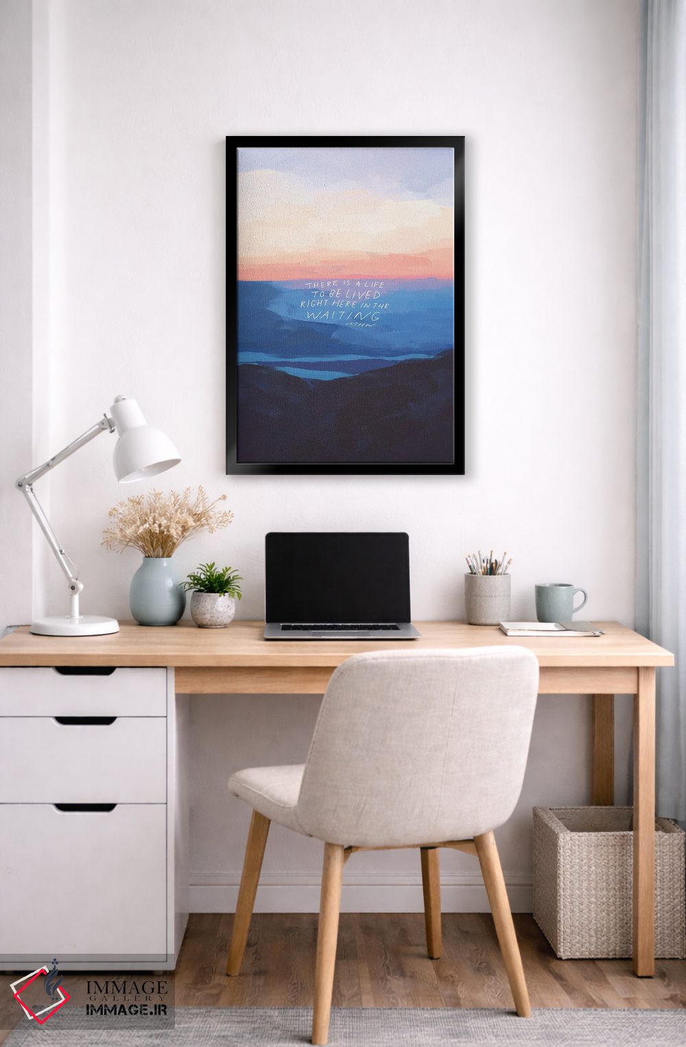 تابلو انتزاعی همین جا در انتظار اثر مورگان هارپر نیکولز - D6B