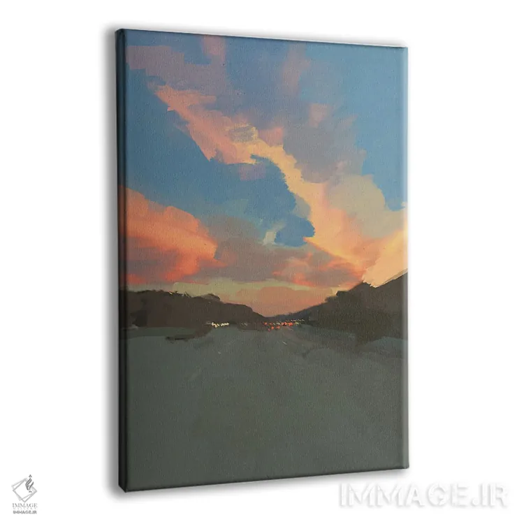 تابلو مدرن جاده غروب اثر مورگان هارپر نیکولز - نمای پرسپکتیو محصول