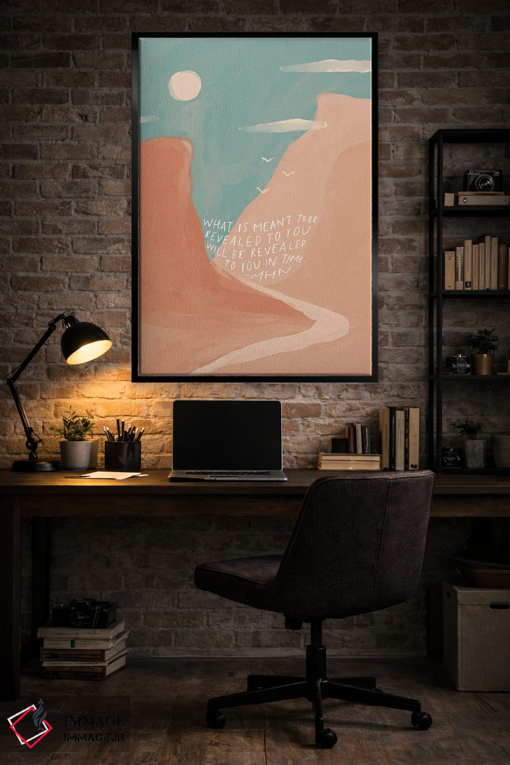 تابلو انتزاعی در زمان برای تو آشکار شده اثر مورگان هارپر نیکولز - D4B