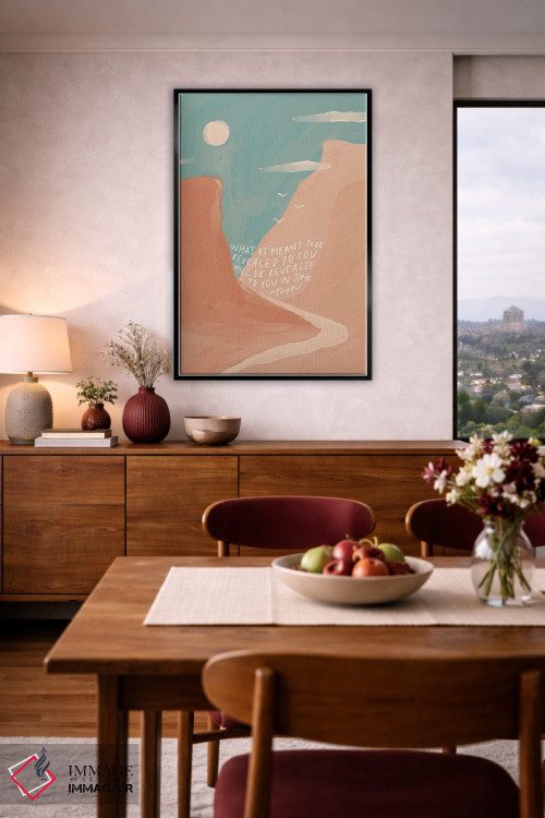 تابلو انتزاعی در زمان برای تو آشکار شده اثر مورگان هارپر نیکولز - D5B