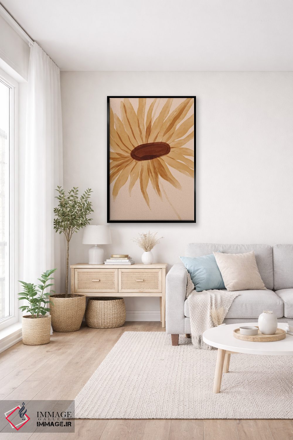 تابلو مدرن آفتابگردان اثر مورگان هارپر نیکولز - D5B