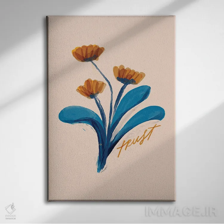 تابلو مینیمال به گل ها اعتماد کن اثر مورگان هارپر نیکولز - نمای روبهرو روی دیوار