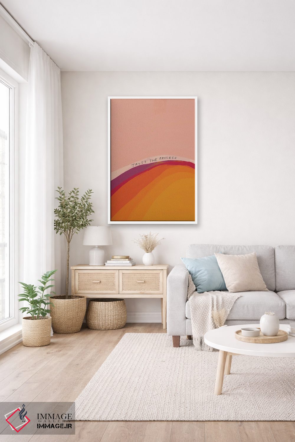 تابلو مینیمال به فرایند اعتماد کن اثر مورگان هارپر نیکولز - D2W