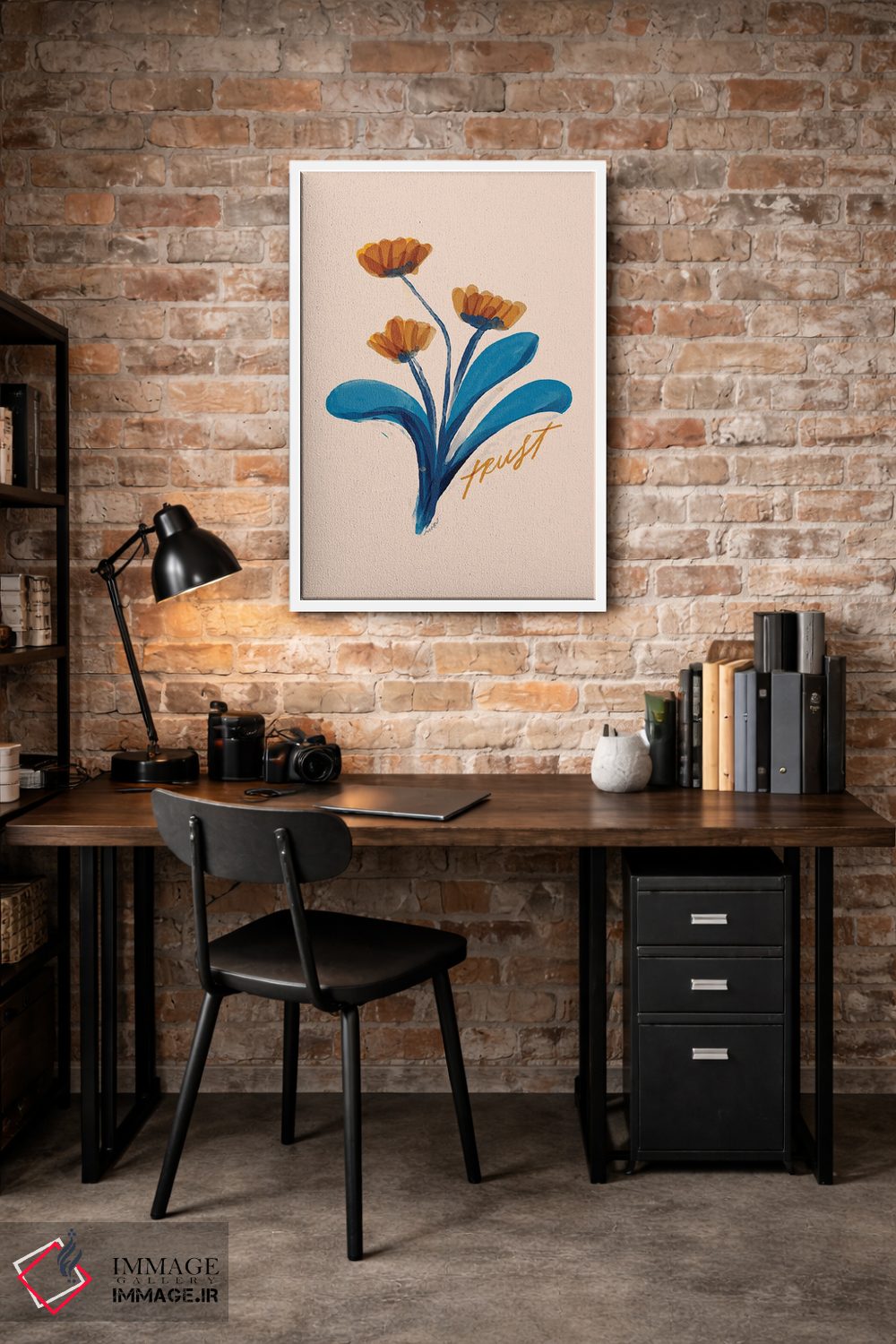 تابلو مینیمال به گل ها اعتماد کن اثر مورگان هارپر نیکولز - D1W