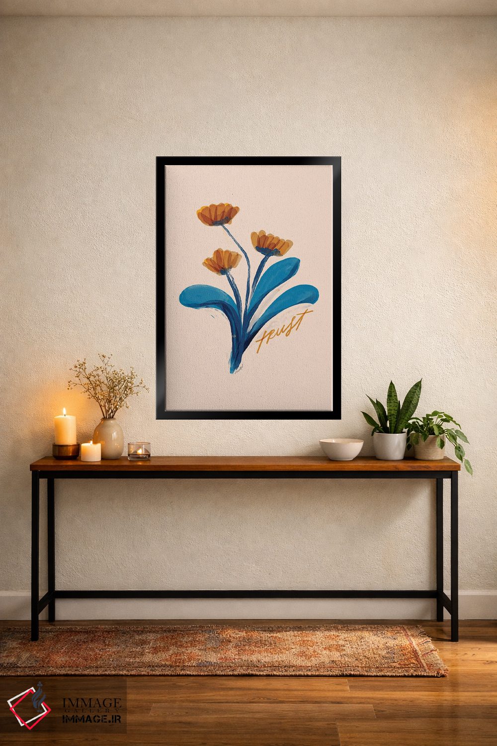 تابلو مینیمال به گل ها اعتماد کن اثر مورگان هارپر نیکولز - D5B