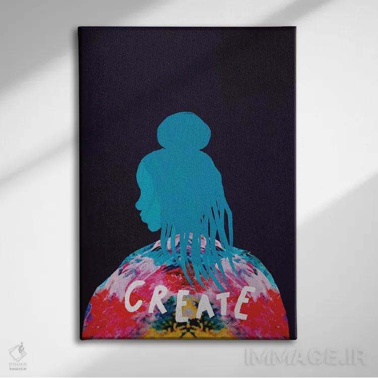 تابلو مدرن خلق کن اثر مورگان هارپر نیکولز - نمای روبهرو روی دیوار