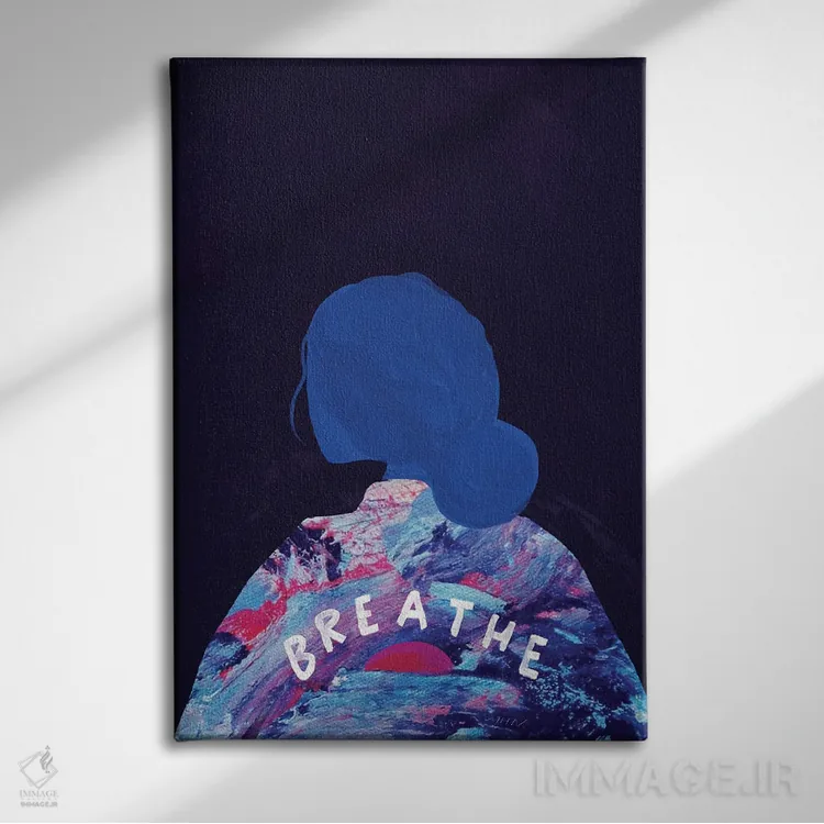 تابلو مدرن نفس بکش اثر مورگان هارپر نیکولز - نمای روبهرو روی دیوار