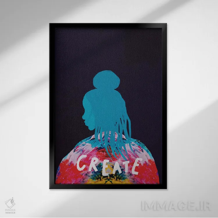 تابلو مدرن خلق کن اثر مورگان هارپر نیکولز - نمای قابدار مشکی