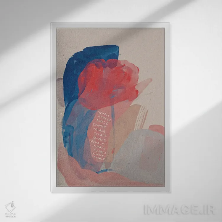 تابلو مدرن تنفس کن و بازدم کن اثر مورگان هارپر نیکولز - نمای قابدار سفید