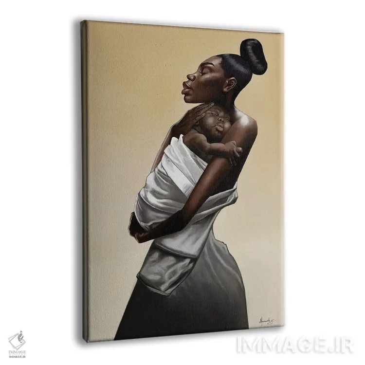 تابلو دکوراتیو مادری اثر ماناسه جانسون - نمای پرسپکتیو محصول