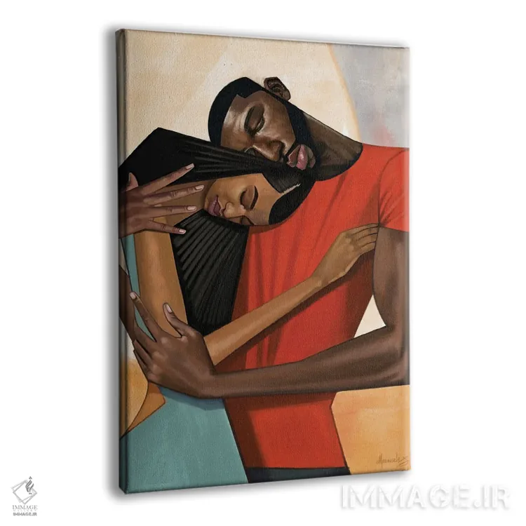 تابلو دکوراتیو زوج آرامش اثر ماناسه جانسون - نمای پرسپکتیو محصول