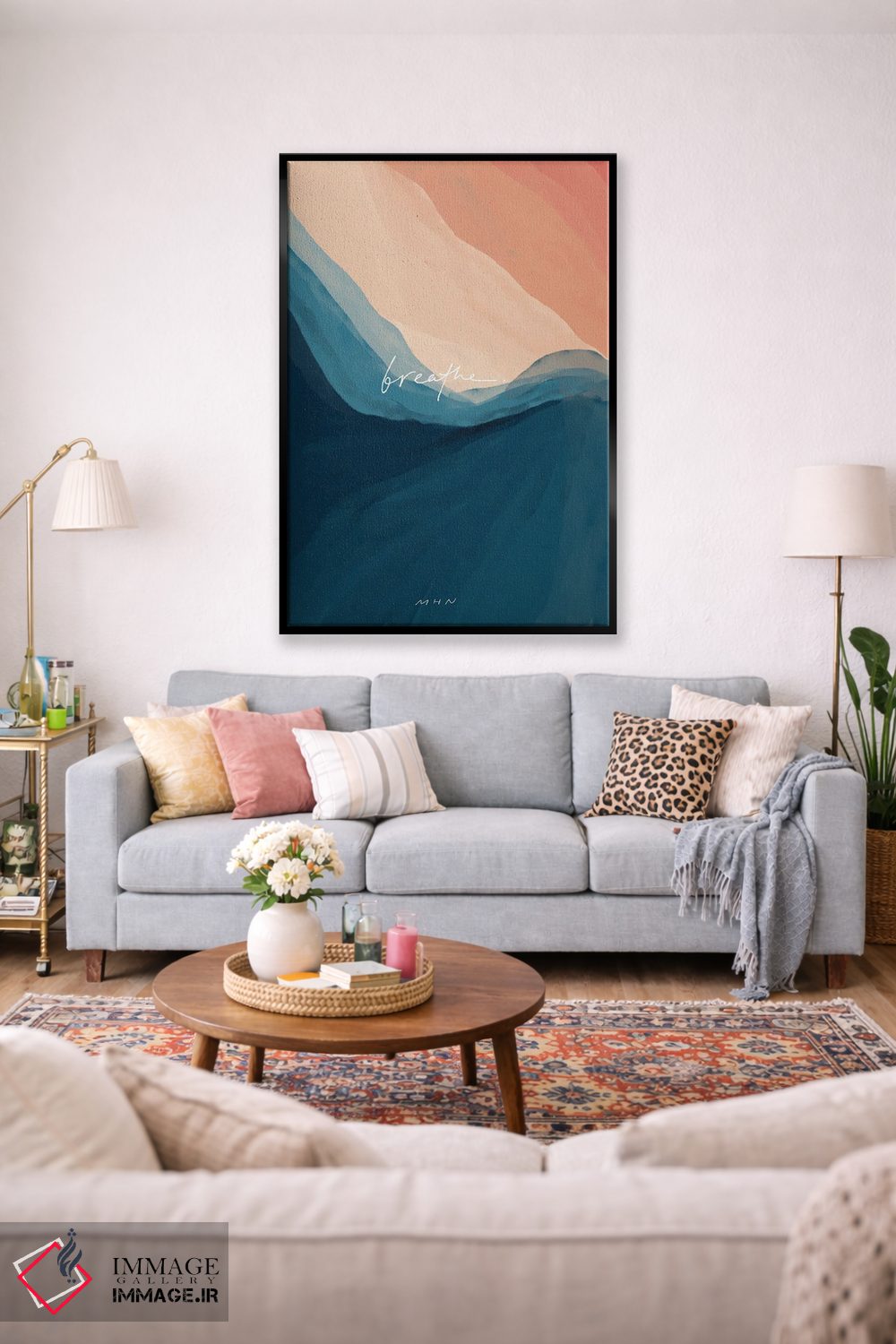 تابلو انتزاعی نفس کشیدن کلاسیک اثر مورگان هارپر نیکولز - D1B