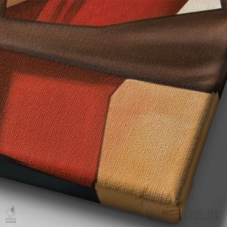 تابلو دکوراتیو زوج آرامش اثر ماناسه جانسون - نمای نزدیک بافت بوم