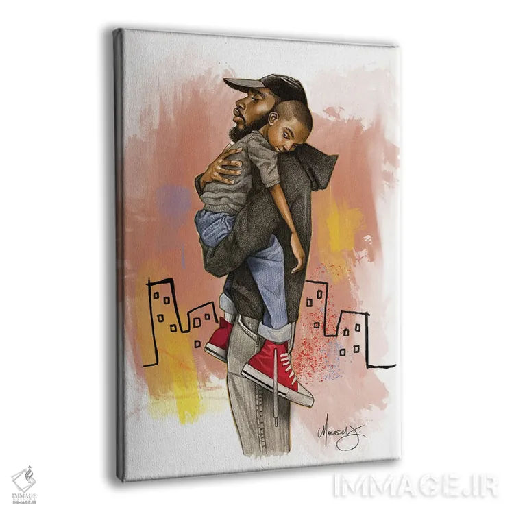 تابلو دکوراتیو پشتیبان تو هستم اثر ماناسه جانسون - نمای پرسپکتیو محصول