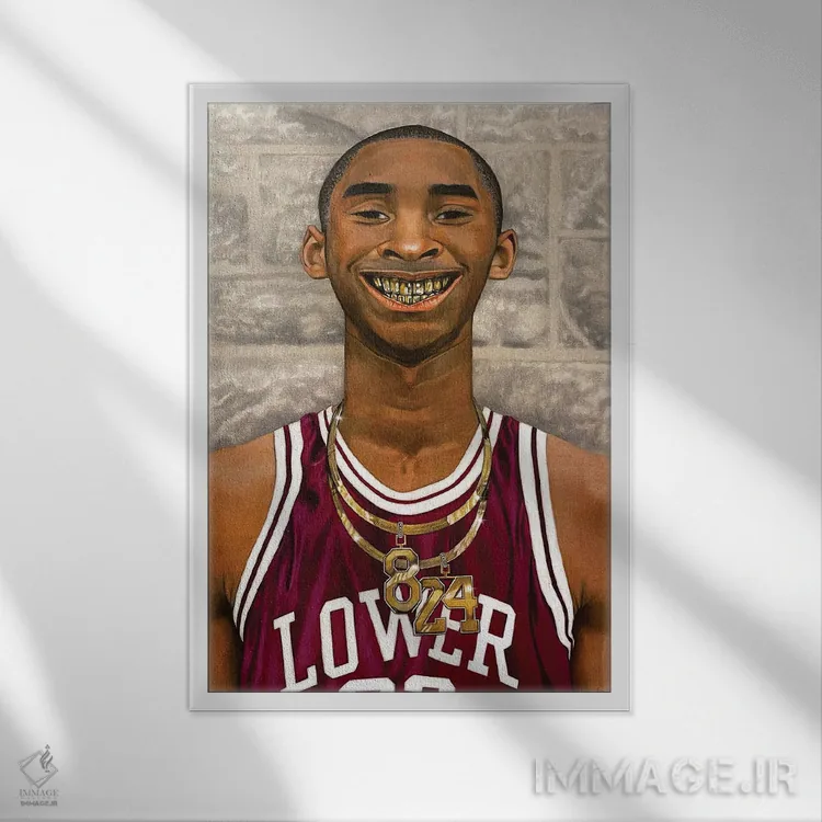 تابلو دکوراتیو روز کوبی اثر ماناسه جانسون - نمای قابدار سفید