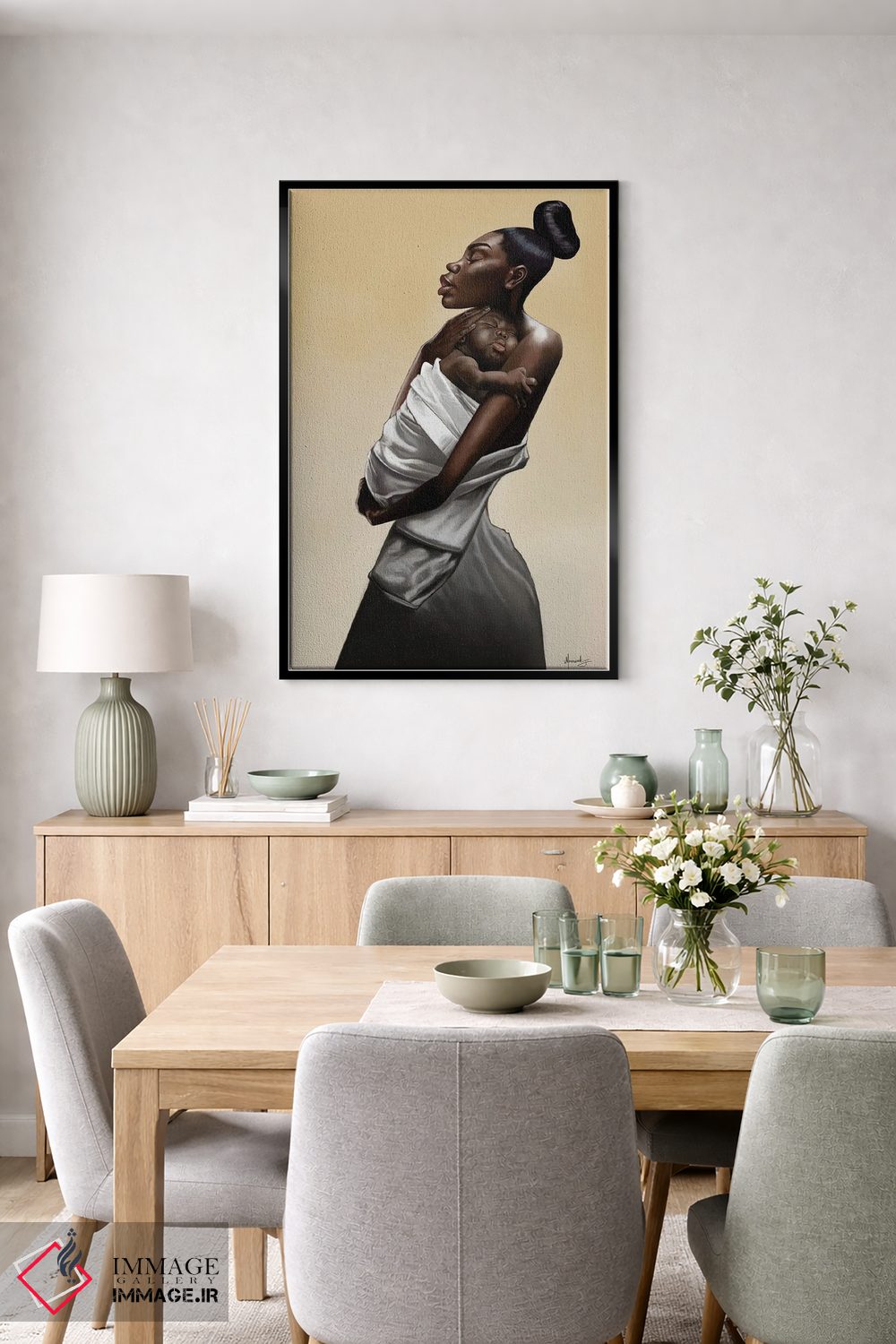 تابلو دکوراتیو مادری اثر ماناسه جانسون - D5B