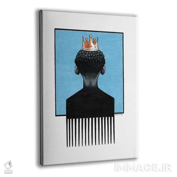 تابلو دکوراتیو شاهزاده کوچک آفروپیک اثر ماناسه جانسون - نمای پرسپکتیو محصول