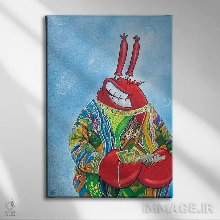 تابلو دکوراتیو کربی اسمولز اثر ماناسه جانسون - نمای روبهرو روی دیوار