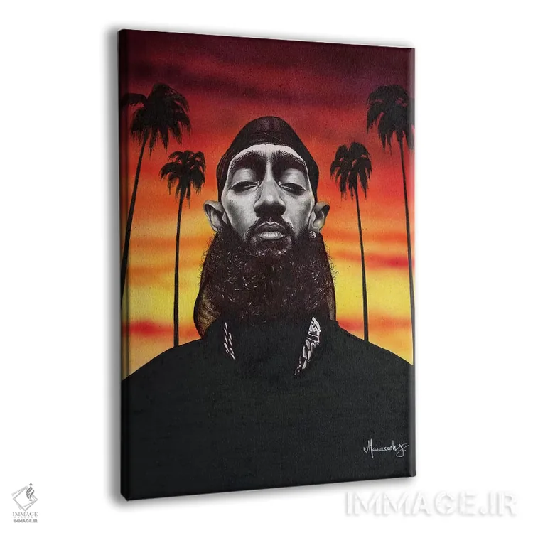 تابلو دکوراتیو نیپسی هاسل اثر ماناسه جانسون - نمای پرسپکتیو محصول