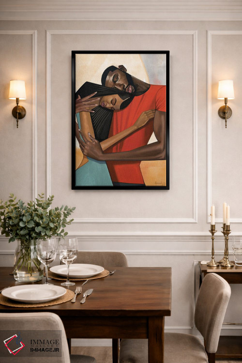 تابلو دکوراتیو زوج آرامش اثر ماناسه جانسون - D2B