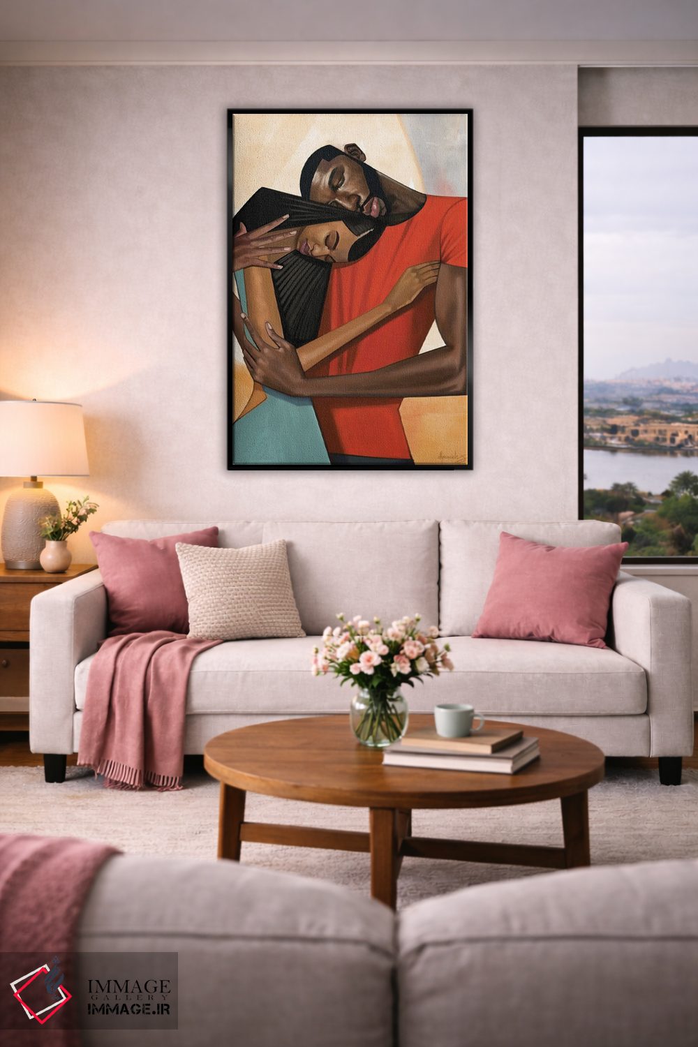 تابلو دکوراتیو زوج آرامش اثر ماناسه جانسون - D5B